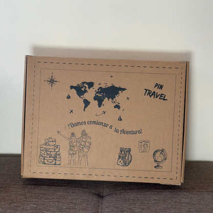 MAPA DEL MUNDO DE MADERA 3D MARRÓN